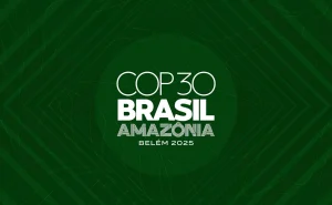 Imagem relacionada ao repertório sobre a COP30 para o ENEM, com destaque para o tema de mudanças climáticas e sustentabilidade na Amazônia, preparada para o estudo de estudantes que se preparam para o exame.