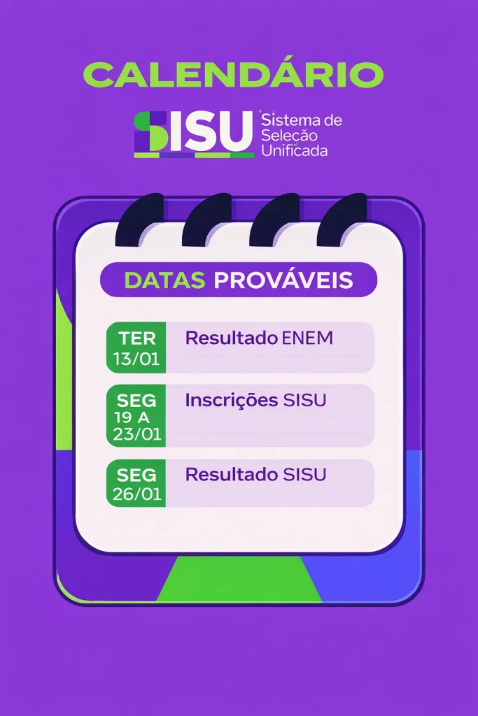 calendário sisu 2026